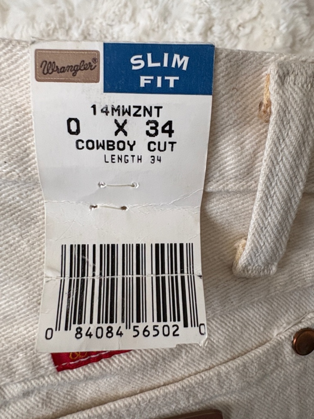 Wrangler Off-White Straight-Leg Jeans - Picture 2 of 2